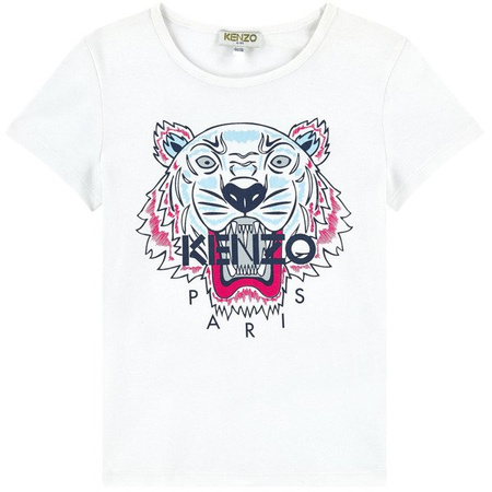 KENZO Kids T-shirt dziewczęcy z krótkim rękawem Tiger