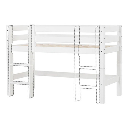  HOPPEKIDS  ECO Luxury łóżko Łóżko na niskiej antresoli z pionową drabinką 70x160 cm