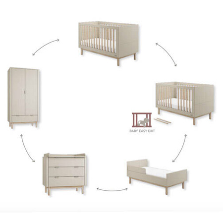 PICCI Demi Baby bed with the option of expanding to a junior bed
