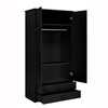 LIFETIME Kidsrooms Wardrobe with two doors, black
