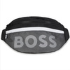 BOSS Kids Saszetka chłopięca nerka czarna z logo 28 cm