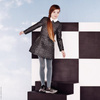 KARL LAGERFELD KIDS Sukienka dziewczęca z długim rękawem