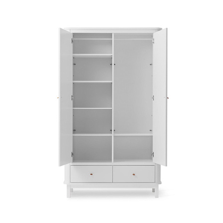 OLIVER FURNITURE SДЕРЕВ'ЯНА дитяча шафа з двома дверима білого кольору
