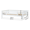 Hoppekids ECO Luxury toddler bed white with 1/2 bed rail 90x200 cm