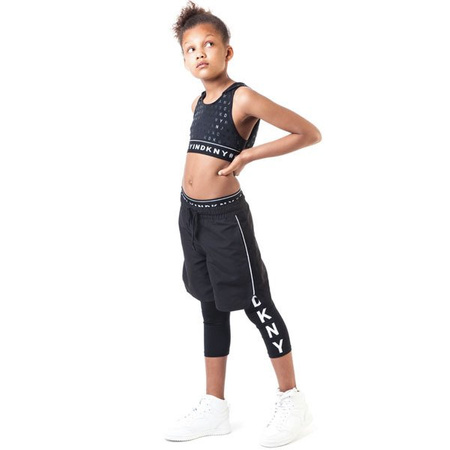 DKNY Bermudy sportowe czarne