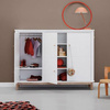 OLIVER FURNITURE Дитячий дерев'яний комод з 3 дверцятами, білий/дуб