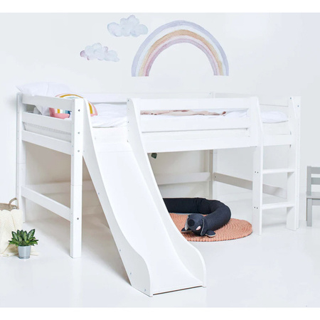 Hoppekids ECO Luxury Low bunk bed with slide and vertical ladder 90x200