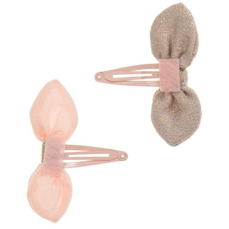 CARRÉMENT BEAU Pink & Beige Hairclips (2 Pack)