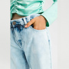 TWINSET Girls woven denim bleach trousers