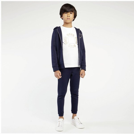 BOSS KIDS Two Material Hooded Cardigan Suit