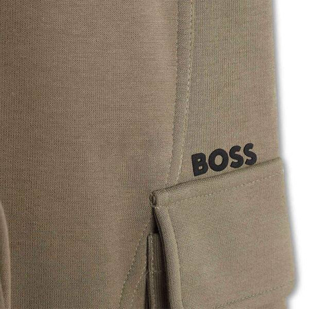 BOSS Kids Boys khaki tracksuit pants with pockets