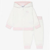 BOSS Kids Baby girls 2-piece logo tracksuit in white