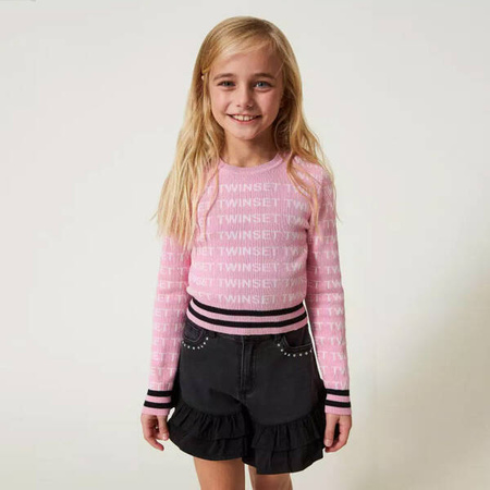 TWINSET Girls woven shorts in black