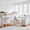 Hoppekids ECO Dream mid sleeper bed with desk 90x200, white 