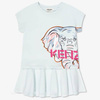 KENZO Kids Girls short sleeves organic cotton Elephant dress