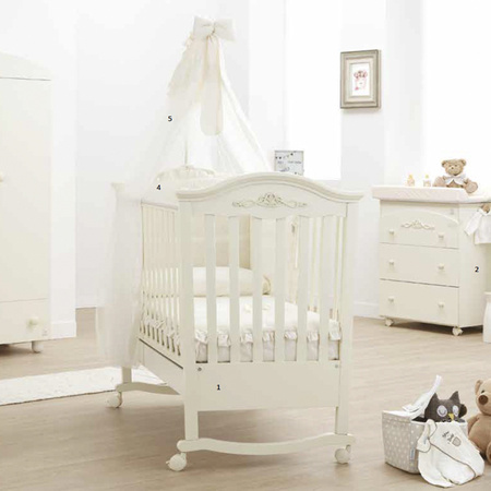 ItalBaby Three piece bedding set, white