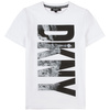 DKNY T-shirt chłopięcy z nadrukiem biały z logo