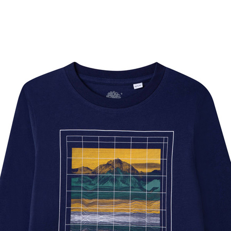 TIMBERLAND Boys short sleeve navy t-shirt with logo