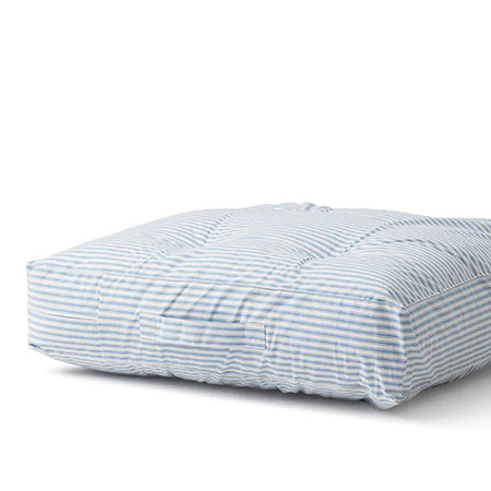 OLIVER FURNITURE FLOOR CUSHION, BLUE STRIPES