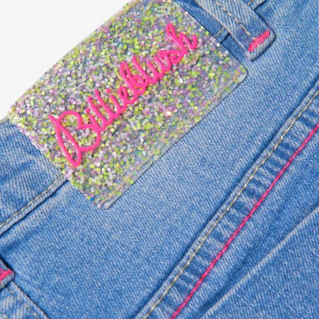 BILLIEBLUSH Spodenki dziecięce dla dziewczynki jeansowe z aplikacją serduszka