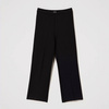 TWINSET Girls straight black trousers with oval T logo