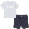 BOSS Kids Komplet niemowlęcy t-shirt z krótkim rękawem oraz spodenki