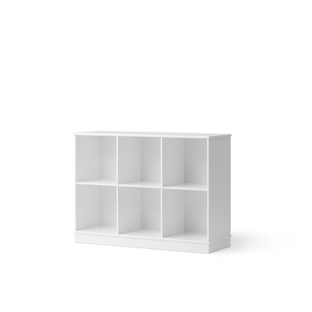 OLIVER FURNITURE Дитяча дерев'яна біла полиця 3x2 з основою