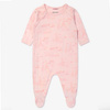 KENZO Kids Baby girls organic cotton babygrows set in white and pink