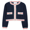 TRUSSARDI Girls short sleeve white and navy t-shirt 