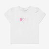 BOSS KIDS Baby gils white and pink 3-piece organic cotton tracksuit