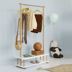 OLIVER FURNITURE CAMP Clothes rail, white/oak