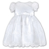 SARAH LOUISE Girls tulle and organza dress in white