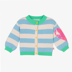 Billieblush Baby girl pink and blue stripe cardigan