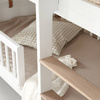  OLIVER FURNITURE Міні-ліжко з дерева, низьке, білий/дубовий колір, 70x160 см