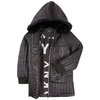 DKNY Girls black hooded coat