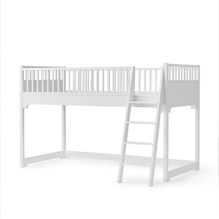  OLIVER FURNITURE Łóżko dziecięce na niskiej antresoli Seaside Classic Junior low loft bed 90x160 cm