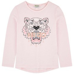 KENZO Kids T-shirt dziewczęcy z długim rękawem Tiger
