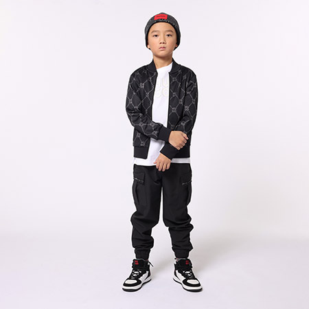 HUGO Kids Boys black cargo pants 