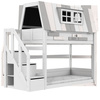 LIFETIME Kidsrooms Kid's Low bunk bed My Hangout, whitewash