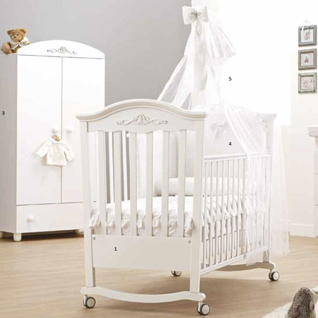 ItalBaby Dresser changing table and with a bathtub, white 