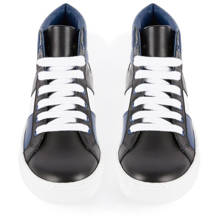 KARL LAGERFELD KIDS Leather high top trainers