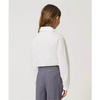 TWINSET Girls white poplin shirt with flounces
