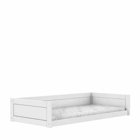 LIFETIME Kidsrooms Łóżko dziecięce Montessori 90x200 cm z konstrukcją dachową i barierkami ochronnymi