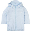 KENZO Kids Baby Boys cross-logo puffer coat in blue