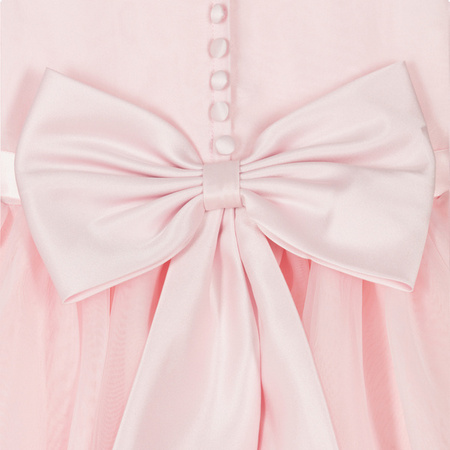 SARAH LOUISE Sukienka bez rękawów z tiulu i organy różowa