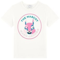 THE MARC JACOBS T-shirt dziewczęcy biały z nadrukiem