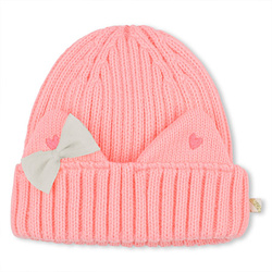 BILLIEBLUSH Baby girl hat with a bow, peach
