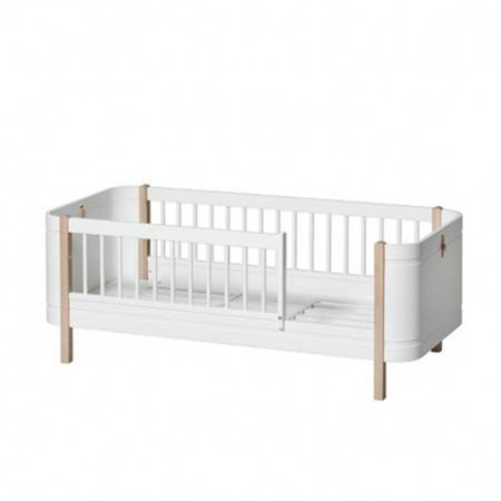 OLIVER FURNITURE WOOD MINI+ JUNIOR BED, WHITE/OAK