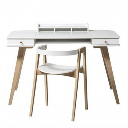 OLIVER FURNITURE Дитячий дерев'яний стіл, білий, висота 72,6 см