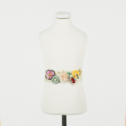 TWINSET Girls leather belt in platinum